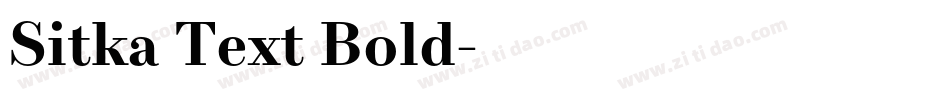 Sitka Text Bold字体转换